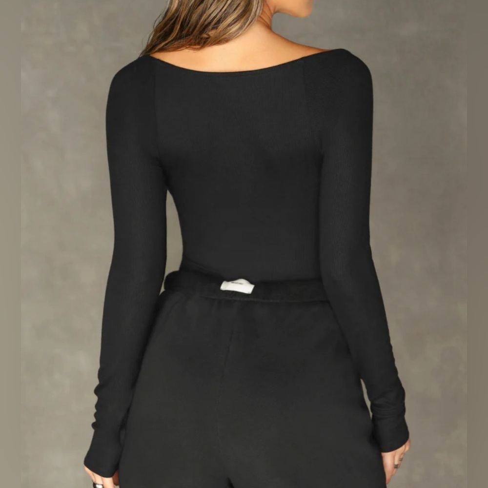 Joah Brown Black Long Sleeve Top - Picture 4 of 4